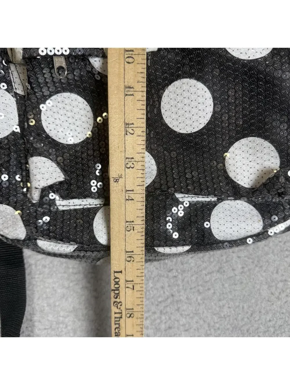 Disney Mickie Mouse Sequin Black White Backpack Girls Kids Adult